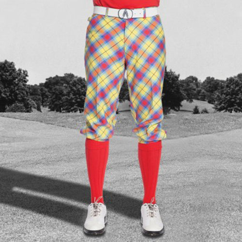 Royal & Awesome Mens Golf Knickers - Plaid Awesome Tartan