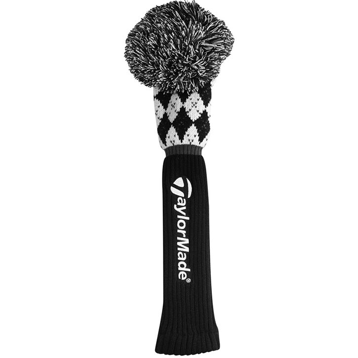 Taylormade Pom Pom Argyle Headcover - Black/White