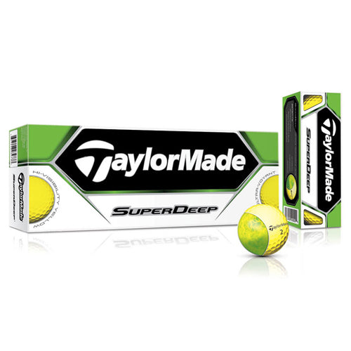 TaylorMade SuperDeep Golf Balls - Yellow (1 Dozen)