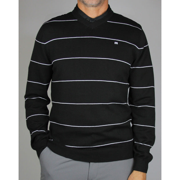 Travis Mathew Anthony V-Neck Golf Sweater - Black