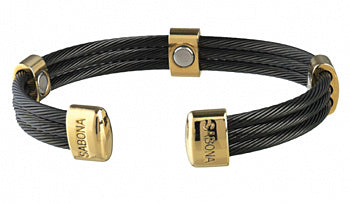 Sabona Trio Cable Black/Gold Magnetic