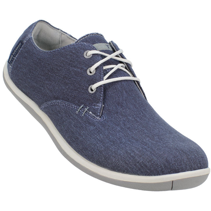 True Linkswear True Oxford Canvas Golf Shoes - Navy/New White