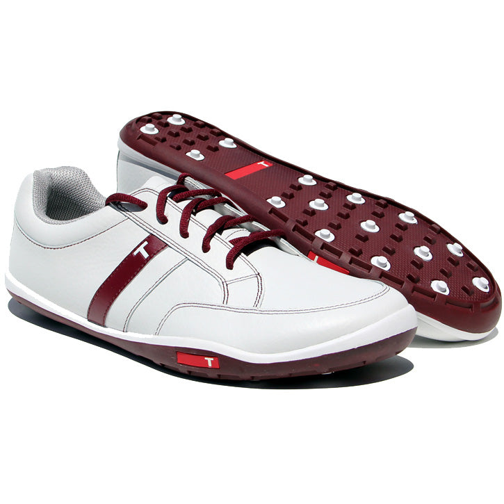 True Linkswear True phx Golf Shoes - Limited Edition - White/Burgandy