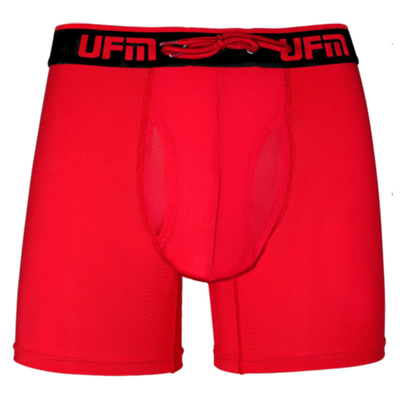 Underwear For Men - Polyester Adjustable Max Support Boxer Briefs - Red