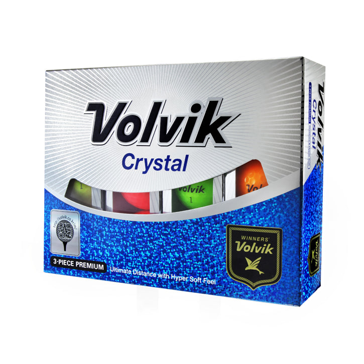 Volvik Crystal 3 Piece Golf Balls (1 Dozen)