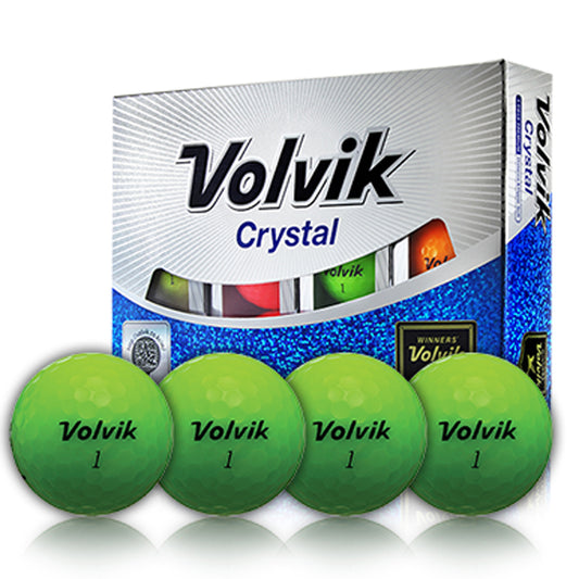 Volvik Crystal 3 Piece Golf Balls - Green (1 Dozen)