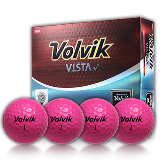 Volvik Vista iV Golf Balls - Pink (1 Dozen)