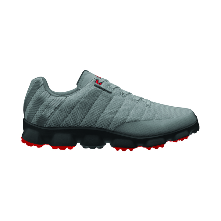 Adidas Crossflex Golf Shoes - Mens Iron/Black/Ruby at InTheHoleGolf.com
