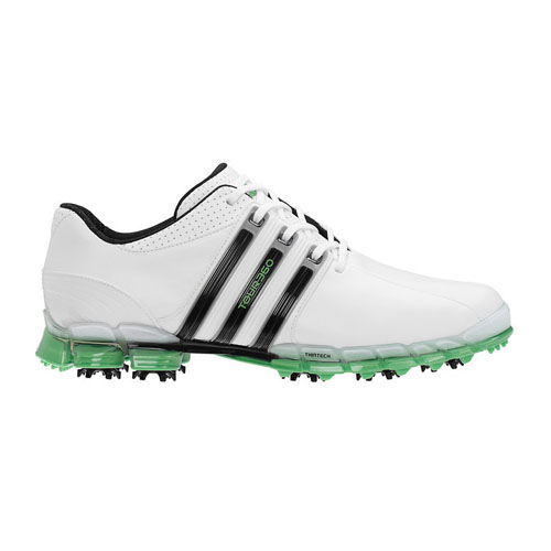 Adidas 2012 Tour 360 ATV Golf Shoes - White/Black/Intense Green at InTheHoleGolf.com