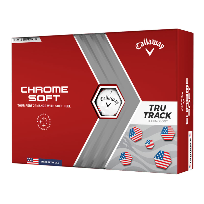 2023 Callaway Chrome Soft USA TruTrack Golf Balls (1 Dozen) at ...