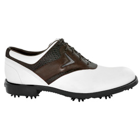 Callaway FT Chev Saddle Golf Shoes - Mens White/Dark Brown at ...