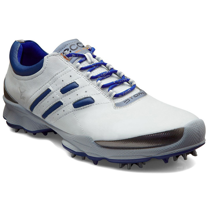 rijm Weg huis Er is behoefte aan Ecco Biom Lace Golf Shoes - Mens White/Blue at InTheHoleGolf.com