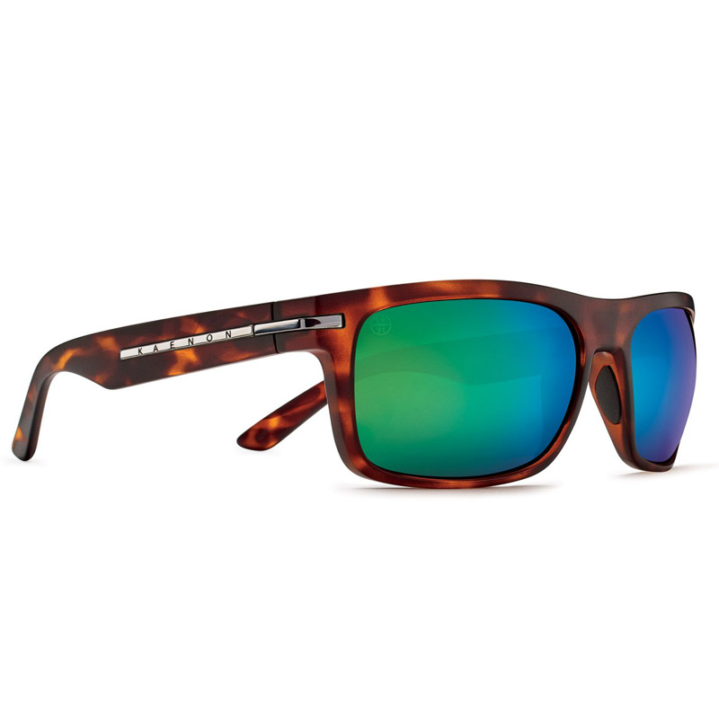 Kaenon Burnet Polarized Sunglasses - Matte Tortoise/Gunmetal - Coastal  Green Mirror at