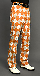 Loudmouth Golf Pants - Orange and White at InTheHoleGolf.com