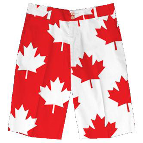Loudmouth Golf | Fairway Canada Maple Leaf Red Women's Bermuda Short - MTO | Size Default Title