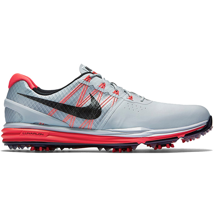 Nike Lunar Control 3 Golf Shoes - Platinum/Crimson/Black at 