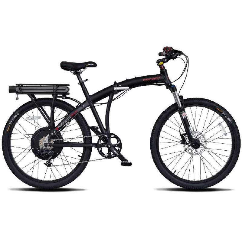 ProdecoTech Phantom X2 V6 Folding Electric Bicycle Black Black at InTheHoleGolf