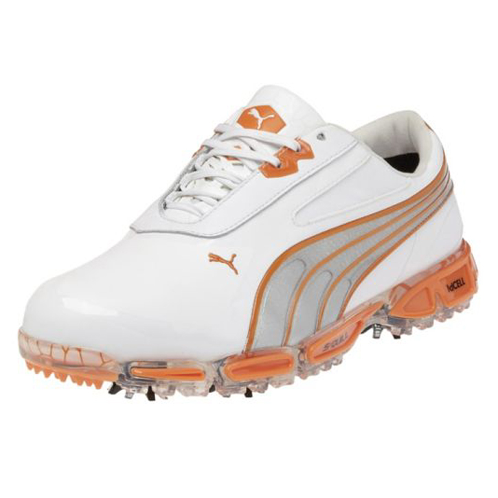 orange puma golf shoes