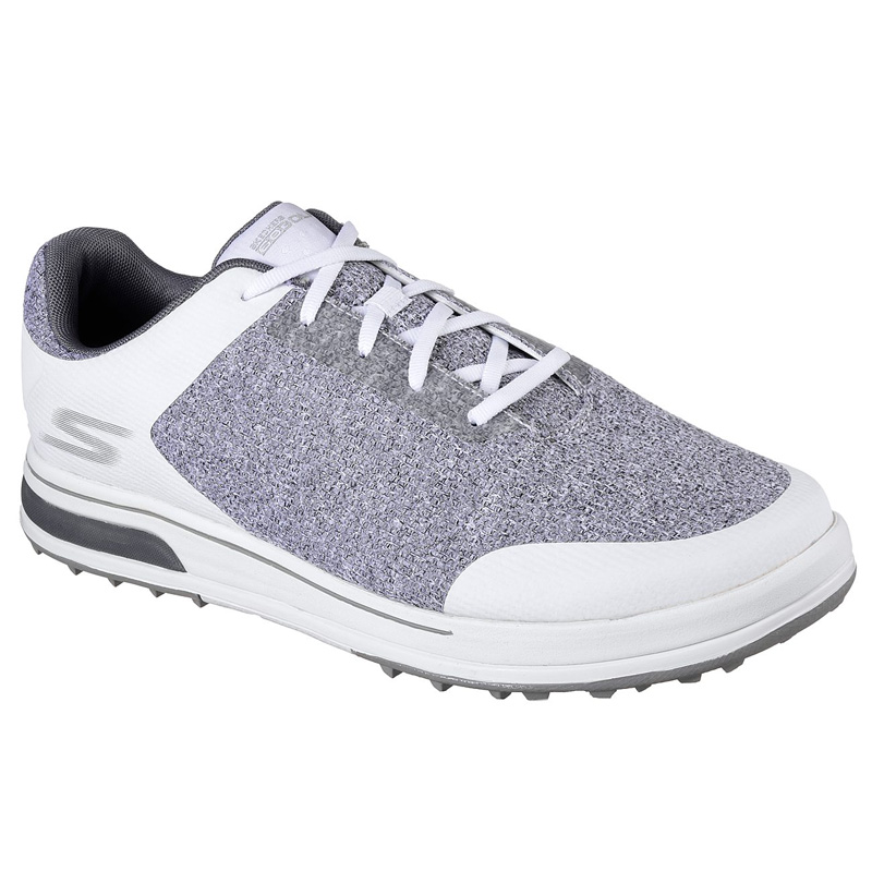 2018 Skechers Go Golf Drive V3 Golf Shoes - White/Gray at InTheHoleGolf.com